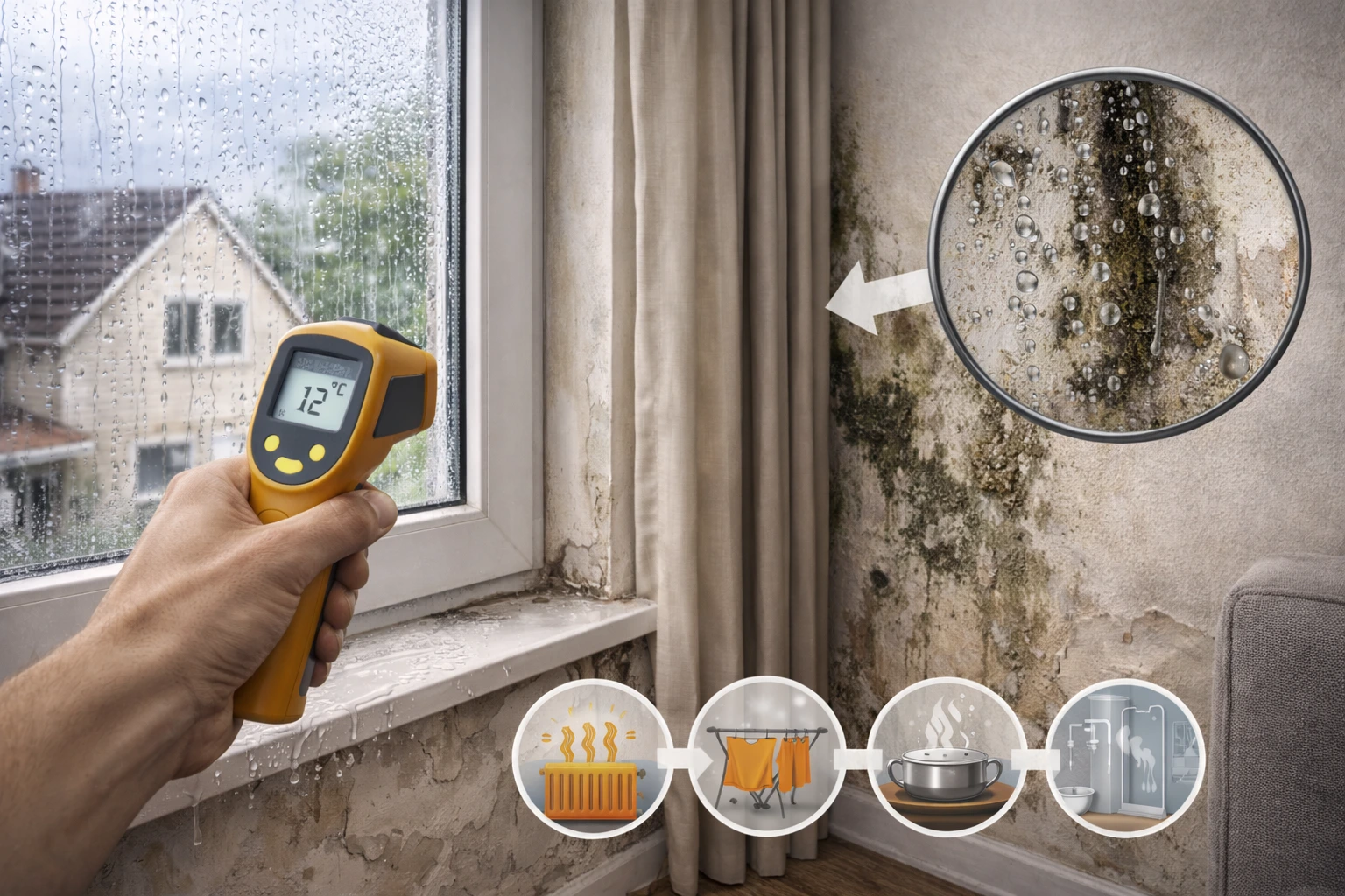 Condensation sur murs et fenêtres : causes, risques et solutions (VMC, aération)