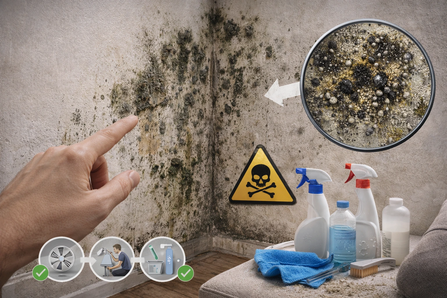 Moisissures : dangers, nettoyage efficace et prévention sur le long terme