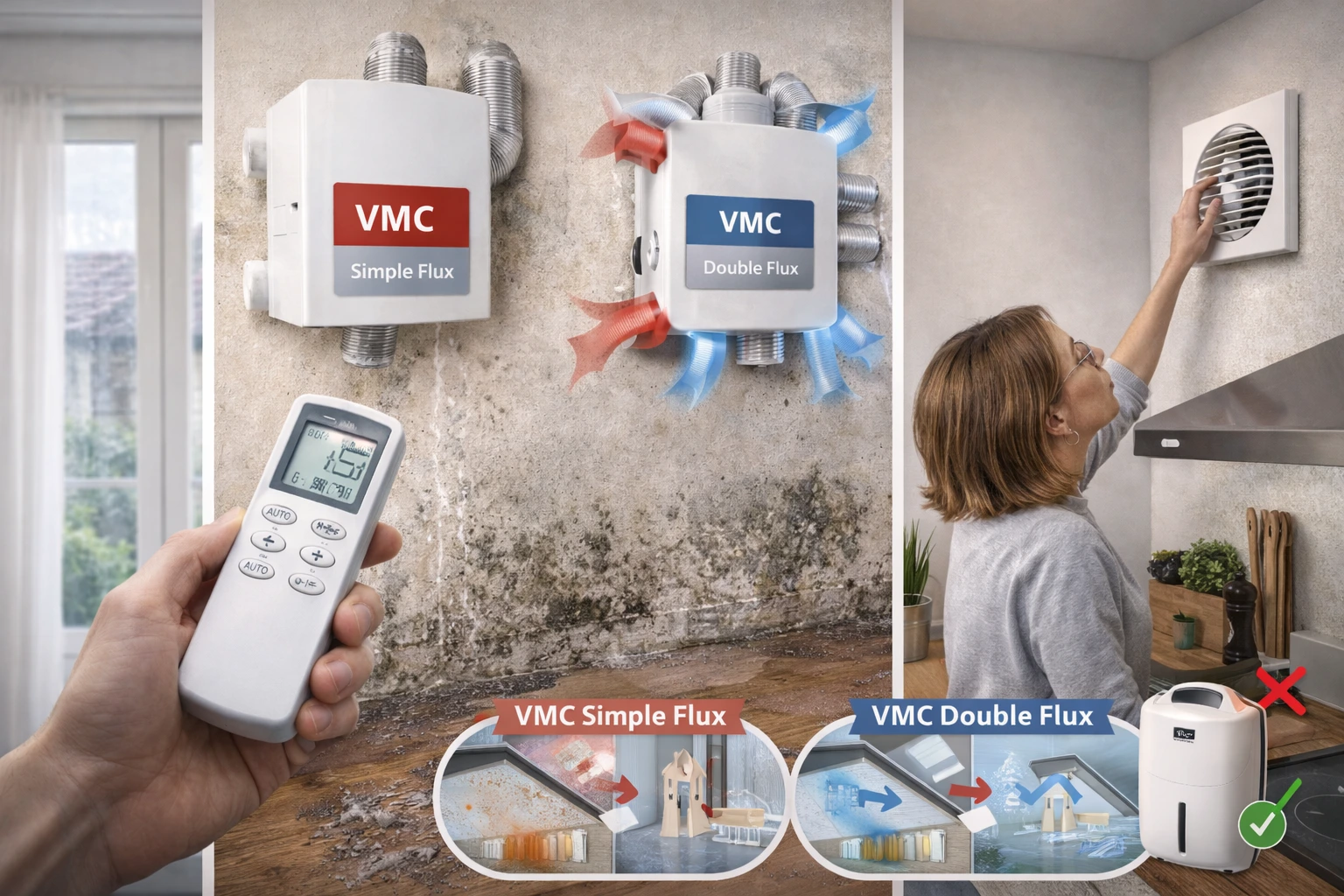 Ventilation anti-humidité : VMC, extracteurs, aération — que choisir ?